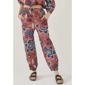 NWT Anthropologie Sundry Floral Balloon Pants Cropped Joggers Print MEDIUM